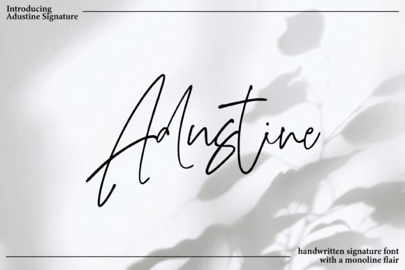 Adustine Signature: A Handwritten Script Font for Web Designers