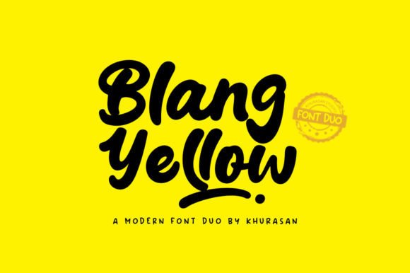 Blang Yellow Duo for Web Design: A Handwritten Font Tested