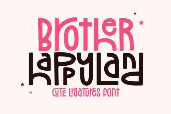 Brother Happyland: A Playful Display Font for Handmade Product Design