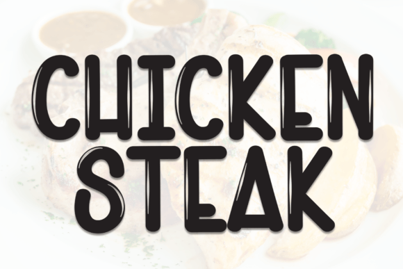 Chicken Steak Font: A Handwritten Display Font for Sweet Branding