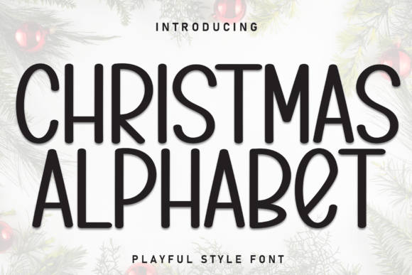 Christmas Alphabet Font for Editorial Design and Publishing