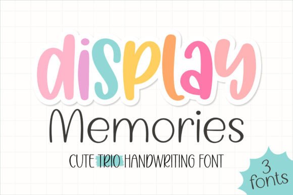Display Memories: A Handwritten Trio Font for Warm Brand Identity