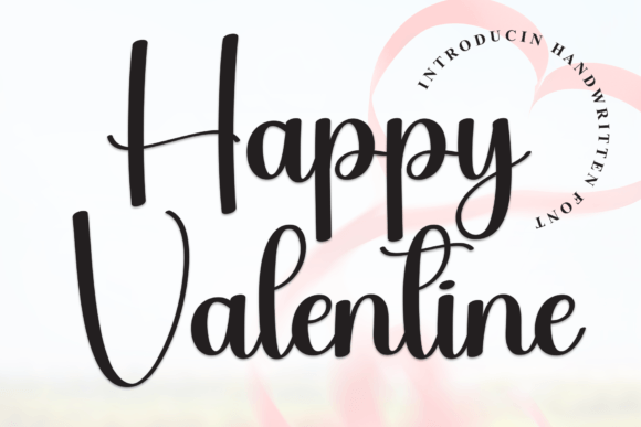 Happy Valentine Font for Handmade Product Design
