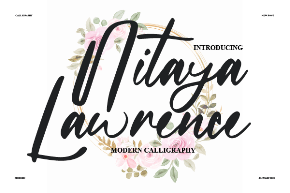 Nitaya Lawrence: A Script Handwritten Font for Modern Brand Campaigns