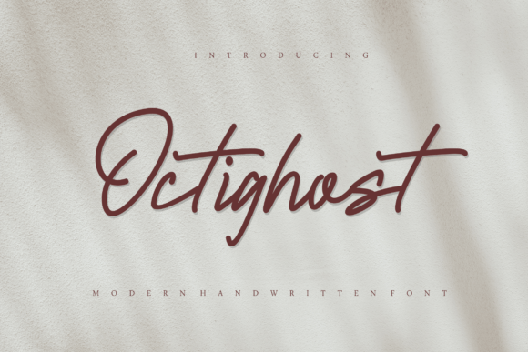 Octighost: A Modern Handwritten Signature Font for Branding Projects