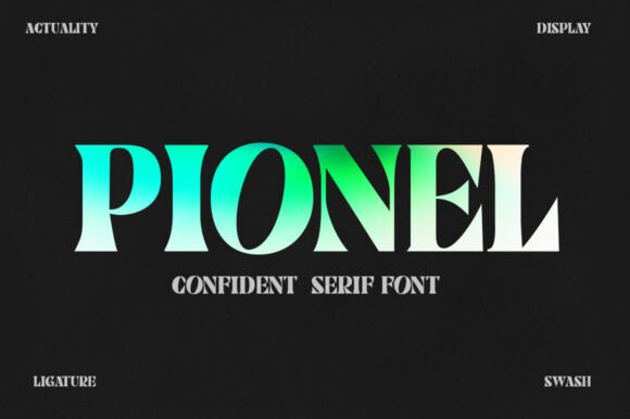 Pionel Font for Editorial Design and Publication Branding