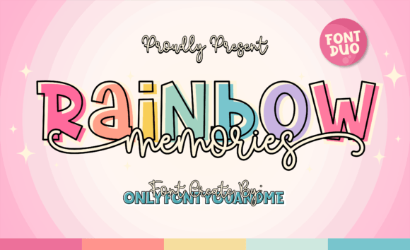 Rainbow Memories Handwritten Font for Small Business Branding