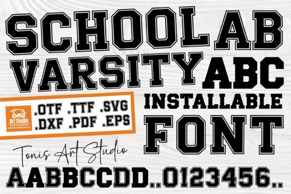 School Varsity Font for Bold Editorial Design Projects