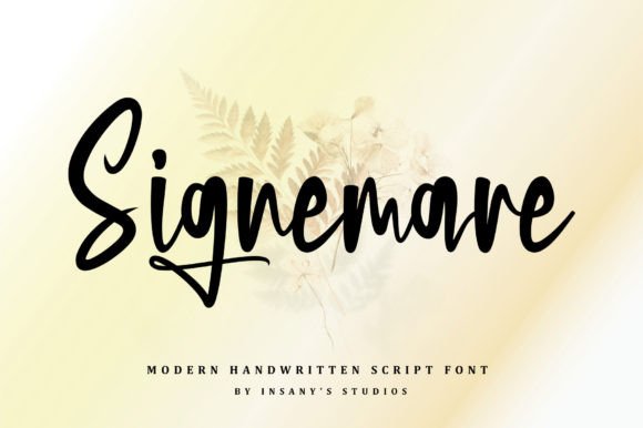 Signemare: A Modern Handwritten Font for Editorial Design