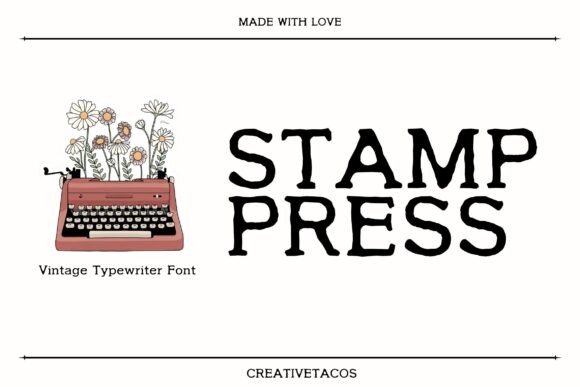 Stamp Press: A Vintage Typewriter Font for Modern Design Projects
