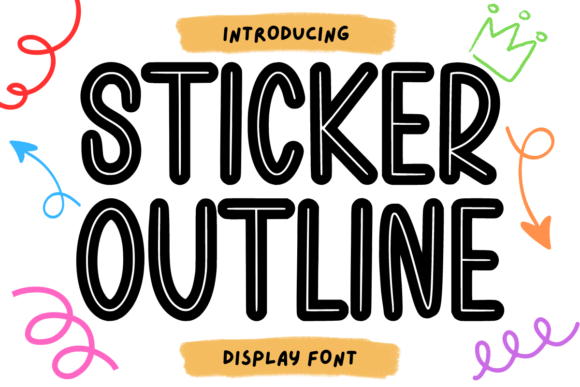 Sticker Outline for Editorial Design and Publishing