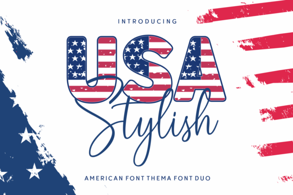 Usa Stylish Font for Patriotic Craft Projects