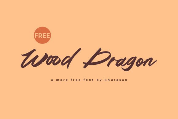 Wood Dragon Font for Small Business Branding and Packaging